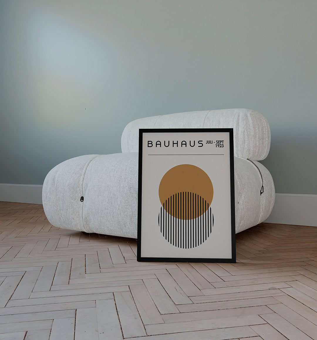Vormen en lijnen – staande Bauhaus poster voor aan de muur