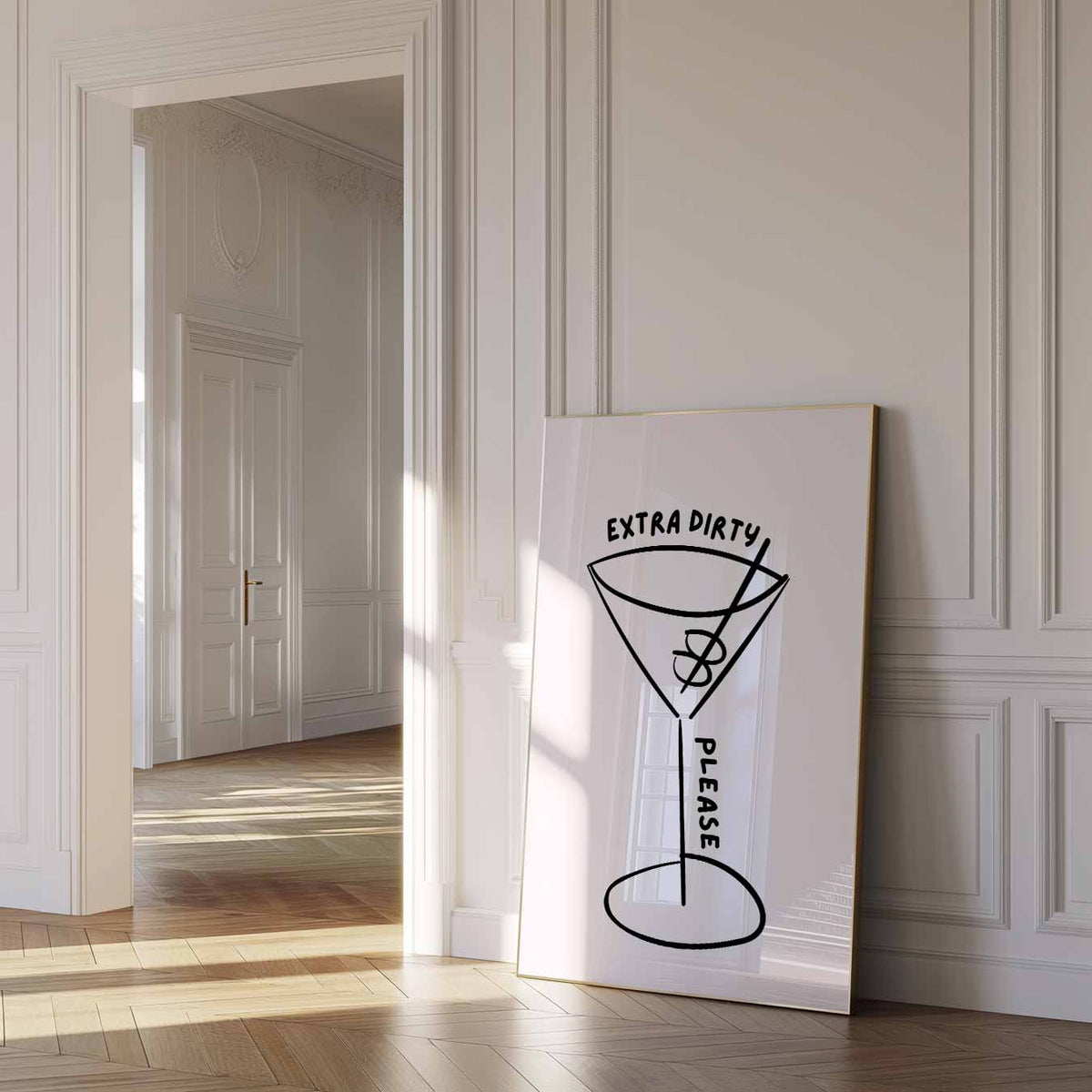 Extra Dirty Please – zomer poster als frisse staande wanddecoratie