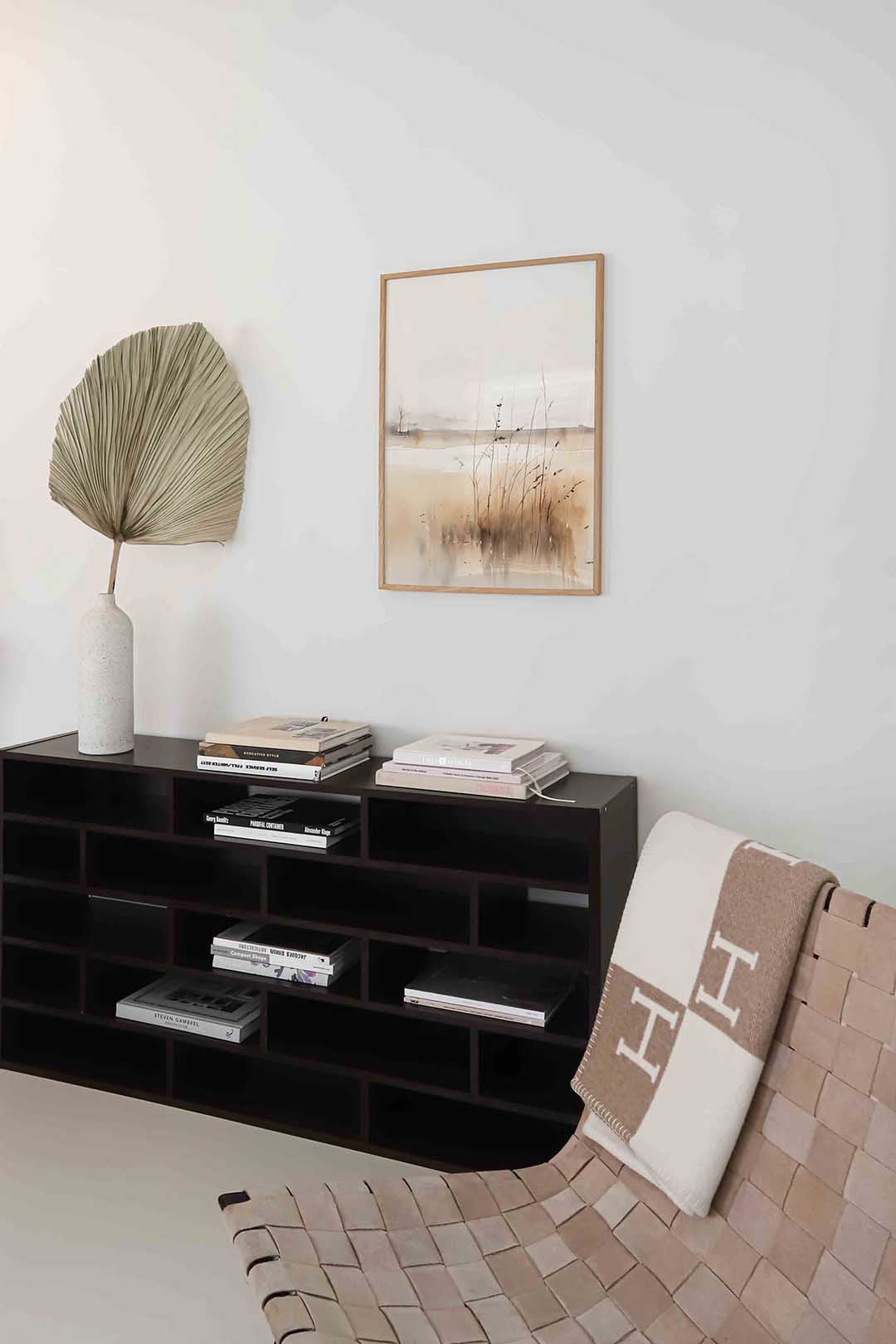 Landschap met riet – staande natuur wanddecoratie van WallArtistic