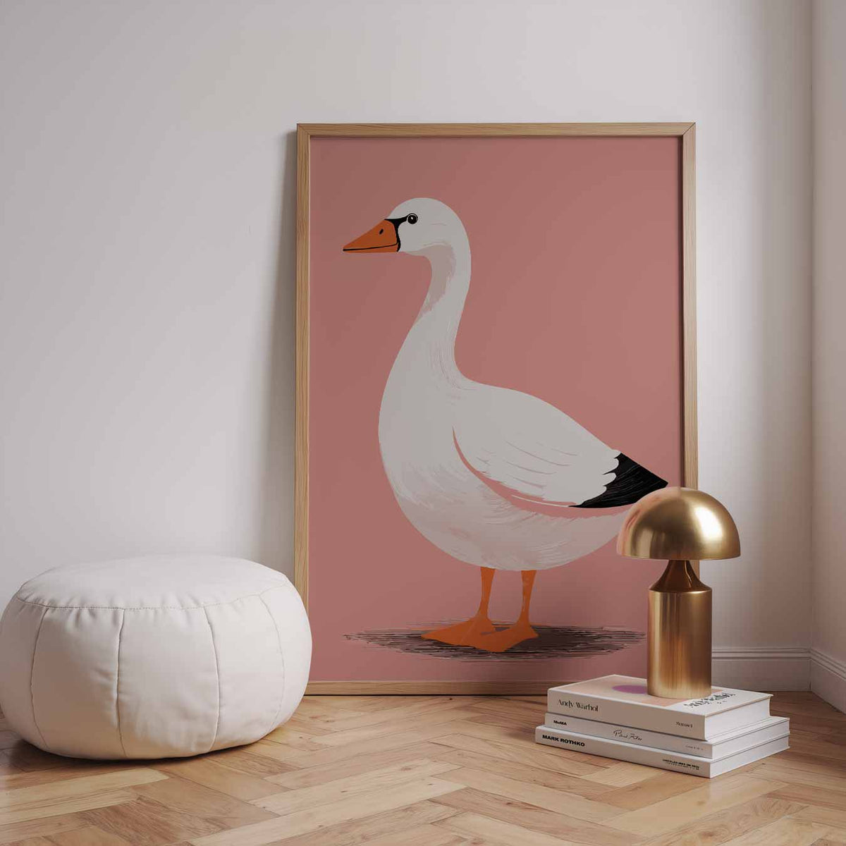 Vintage Gans – dieren poster in staand formaat