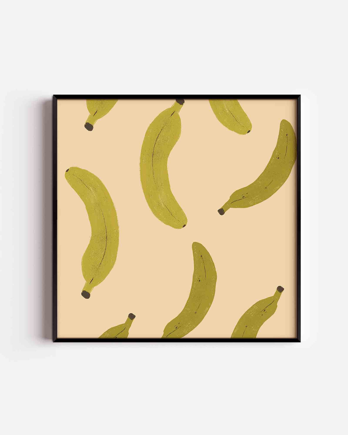 Bananenpatroon – keuken vierkante poster als wanddecoratie