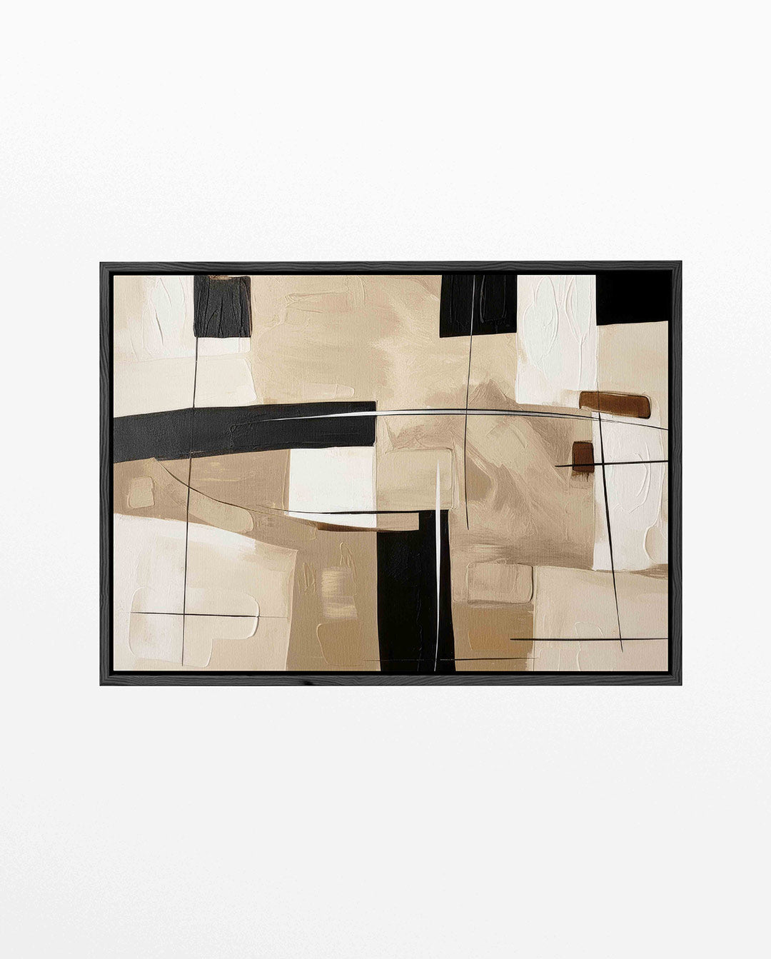 Geometrische vormen – liggend wanddecoratie kunstwerk