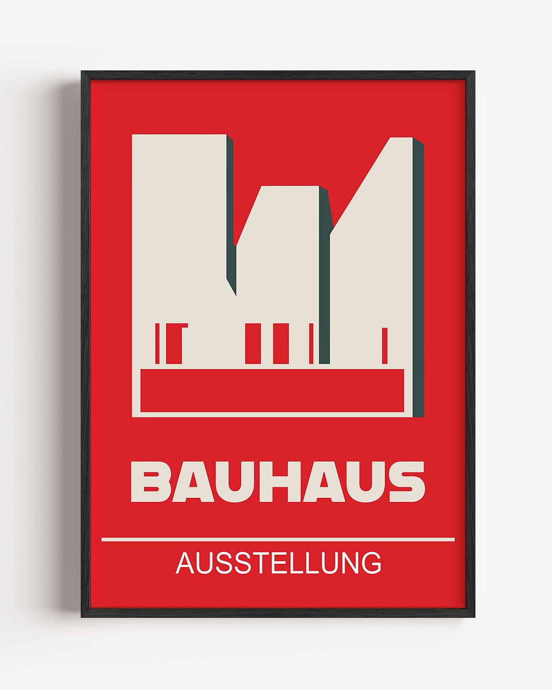 Vorm en kleur – staande Bauhaus poster als wanddecoratie