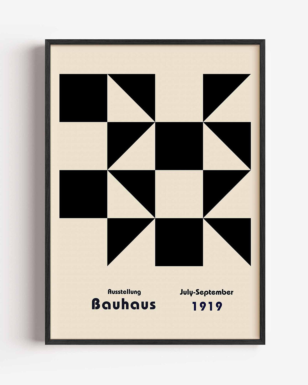 Vorm en balans – staande Bauhaus poster als wanddecoratie