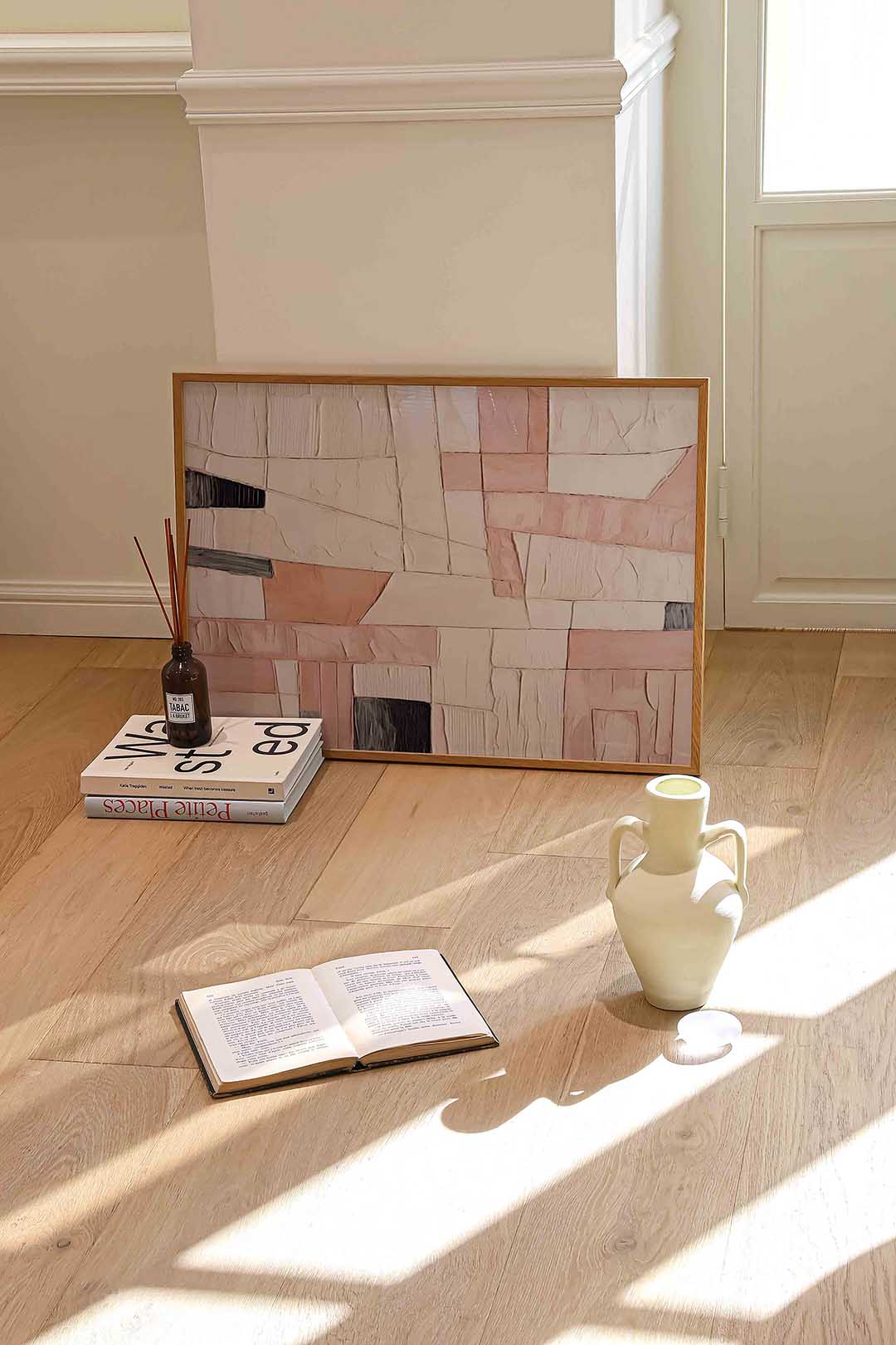 Abstracte vormen – liggende abstracte wanddecoratie van WallArtistic