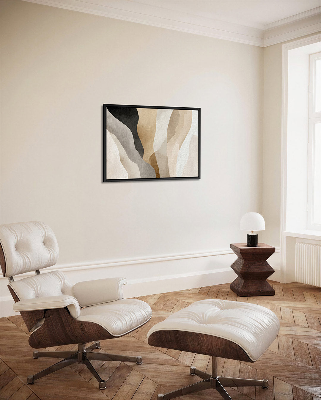 Organische vormen – Liggende wanddecoratie – alternatieve weergave van het kunstwerk