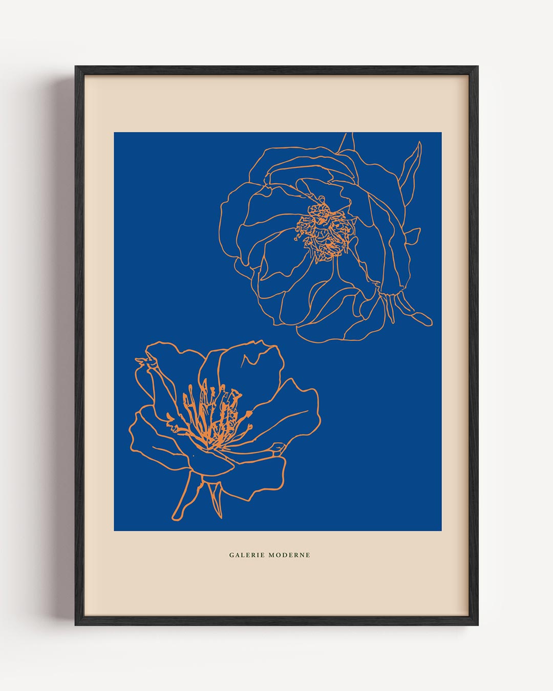 Bloeiende Blauw Dromerij – bloemen portret poster als wanddecoratie