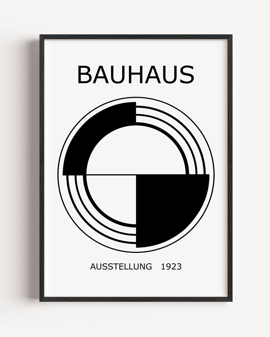 Cirkelvormen en lijnen – staande Bauhaus poster als wanddecoratie