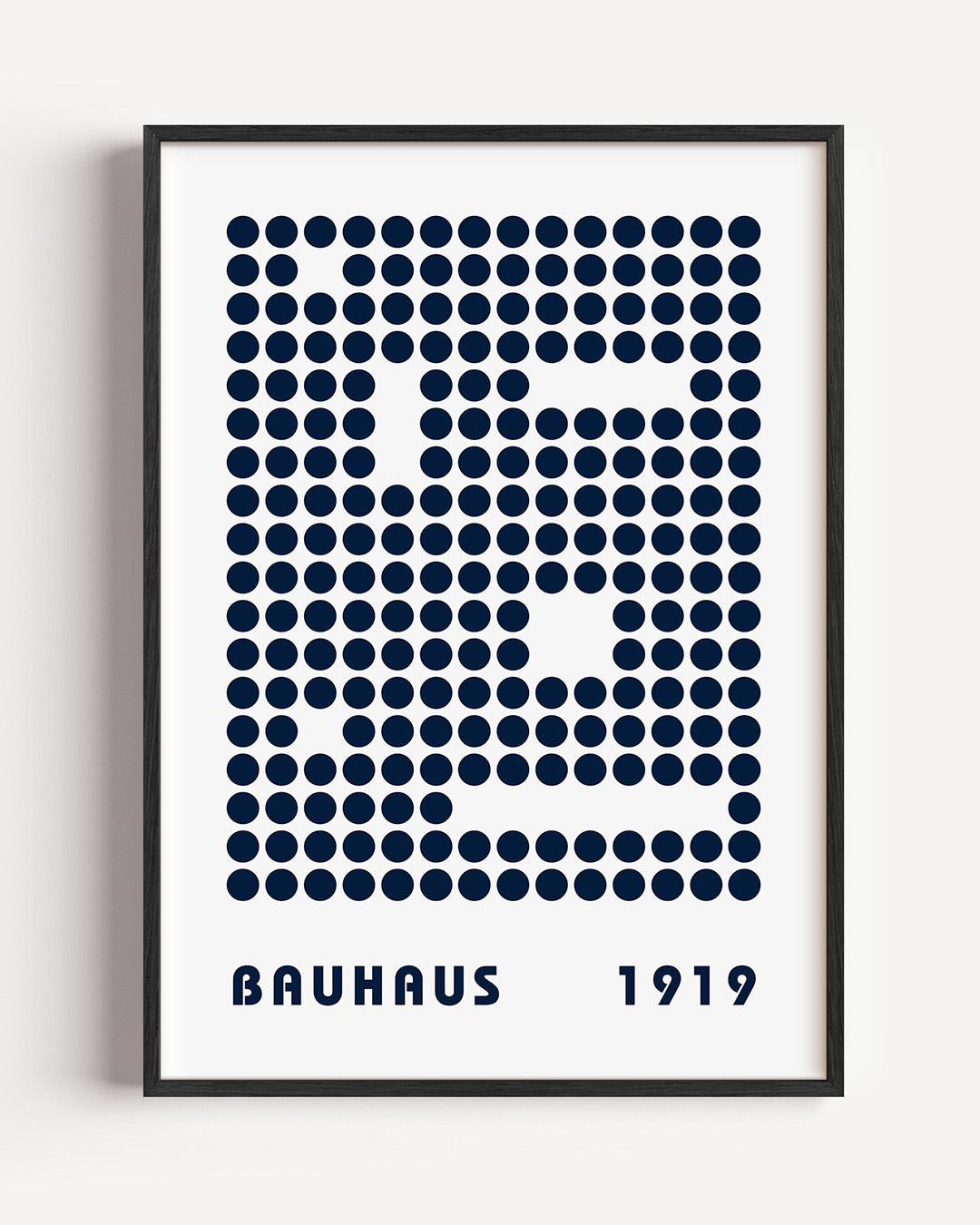 Puntpatroon en ruimte – staande Bauhaus poster als wanddecoratie