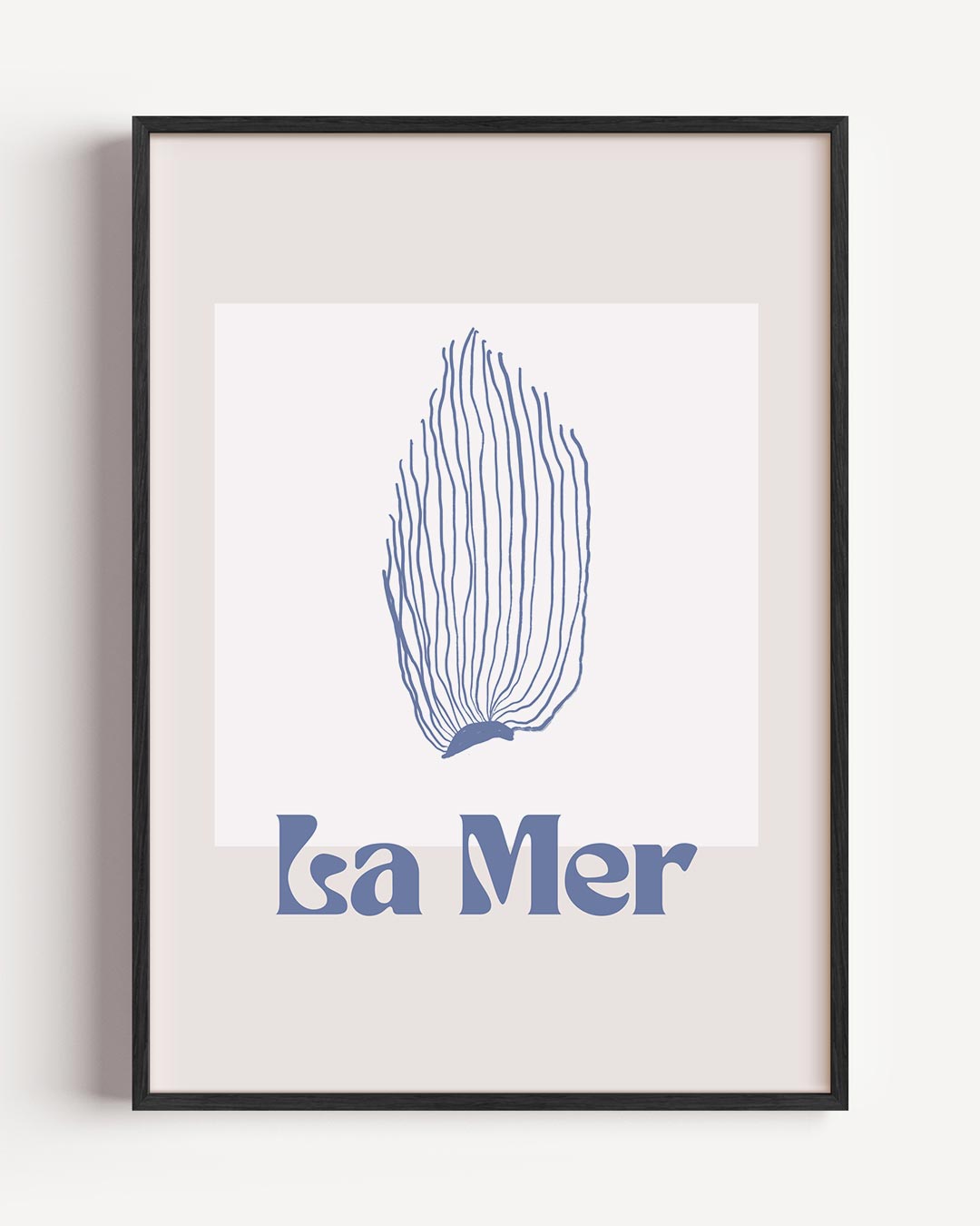 La Mer Strandposter – kleurrijke abstracte portret poster als wanddecoratie