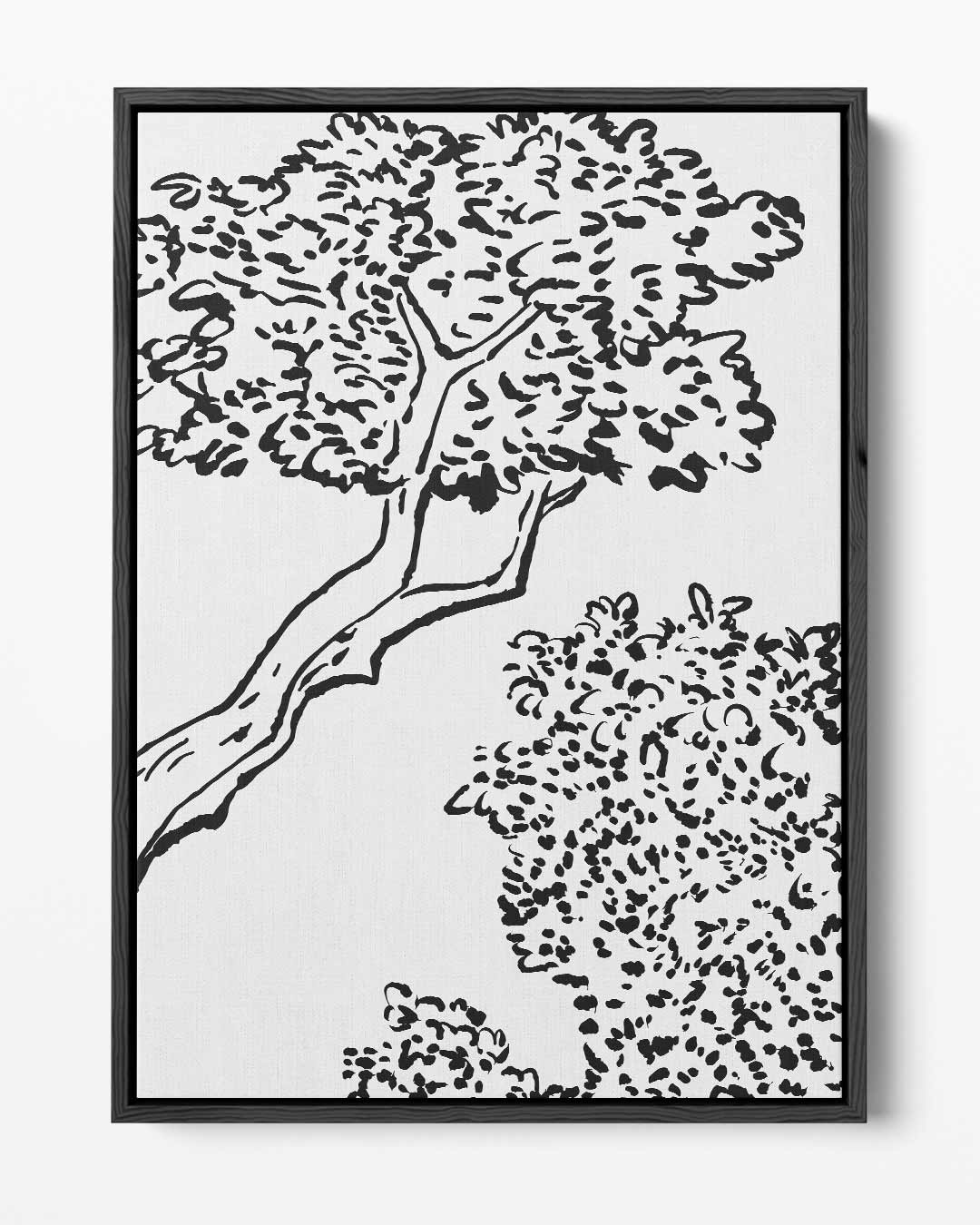 Sierlijk Boomlandschap in Lijnkunst – portret kunstwerk als wanddecoratie