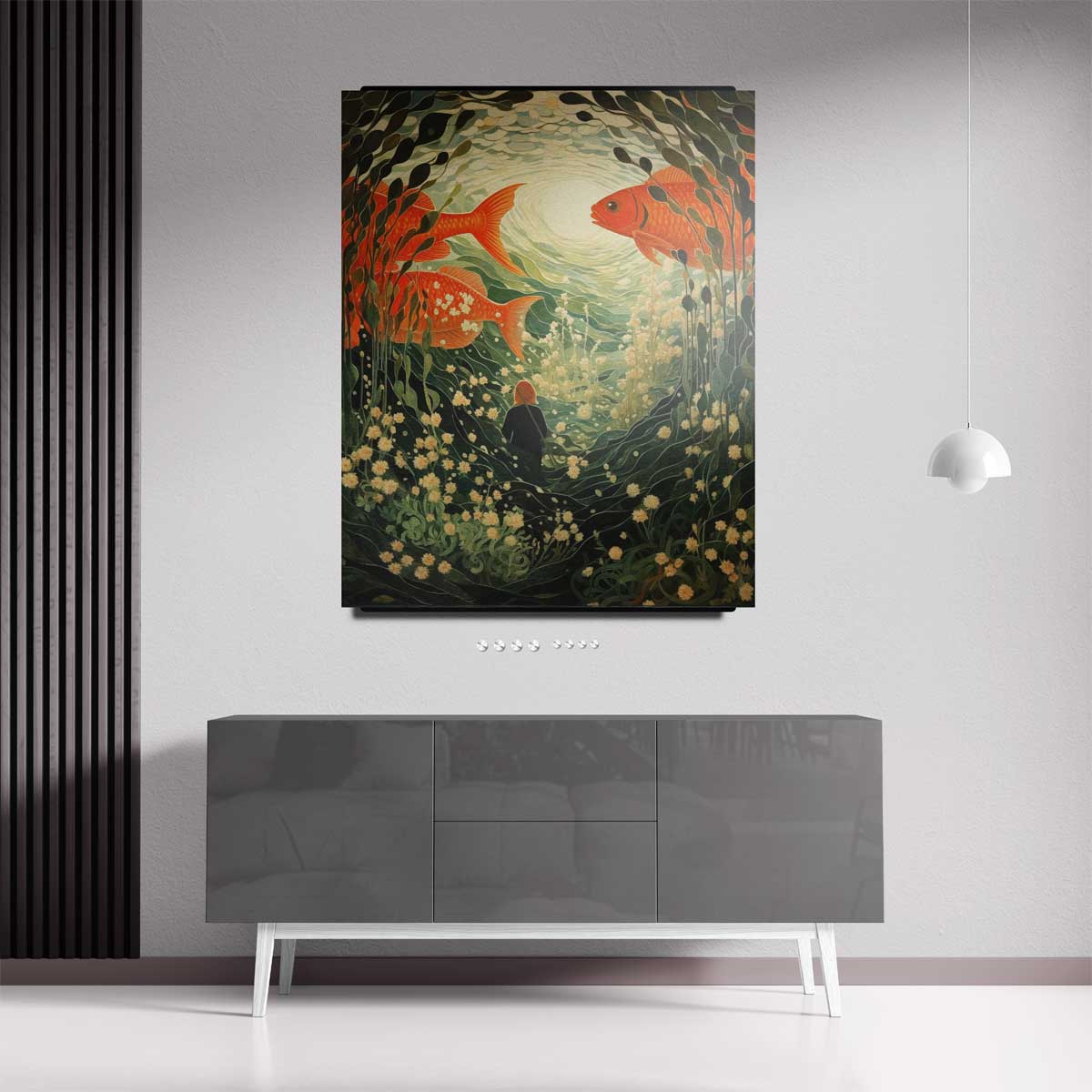 Onderwater Fantasie – staand kunstwerk voor modern interieur
