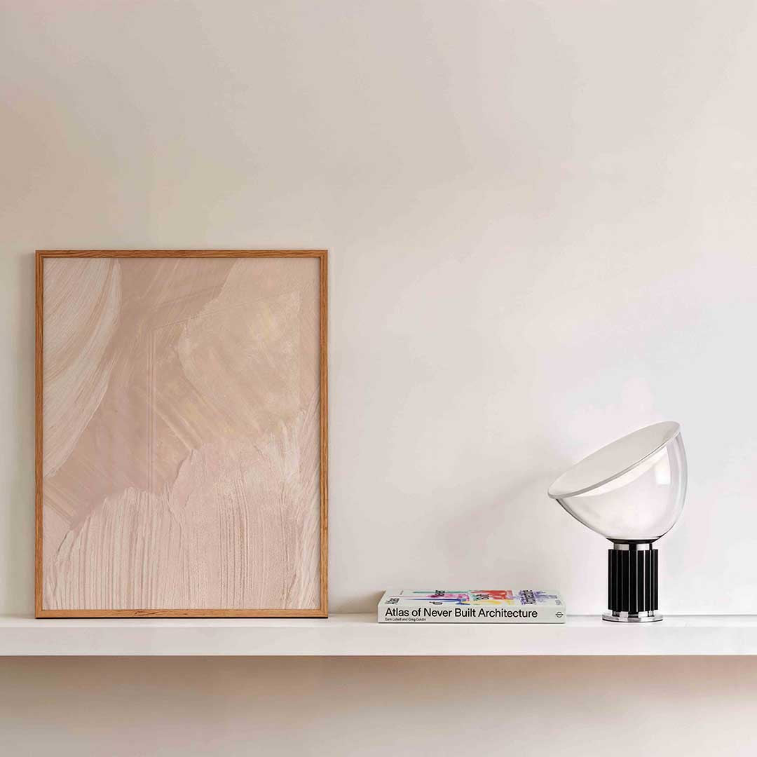 Beige penseelstreken – schilderkunst als moderne portret poster