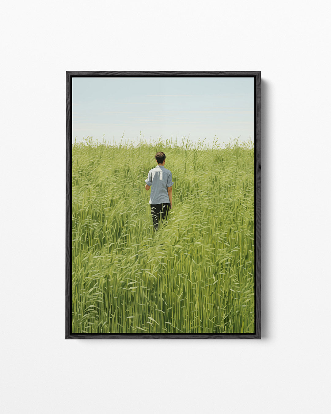 Wandeling in hoog gras – staand wanddecoratie kunstwerk