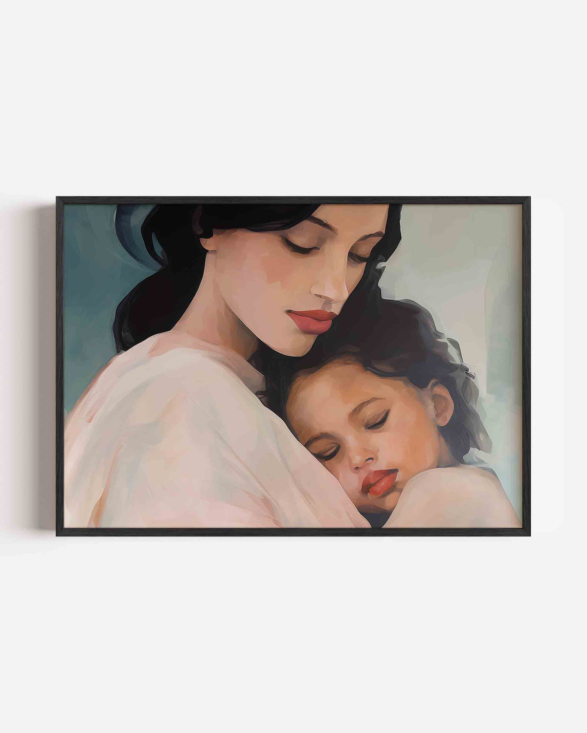 Moeder en kind – vrouwelijk portret als landscape poster