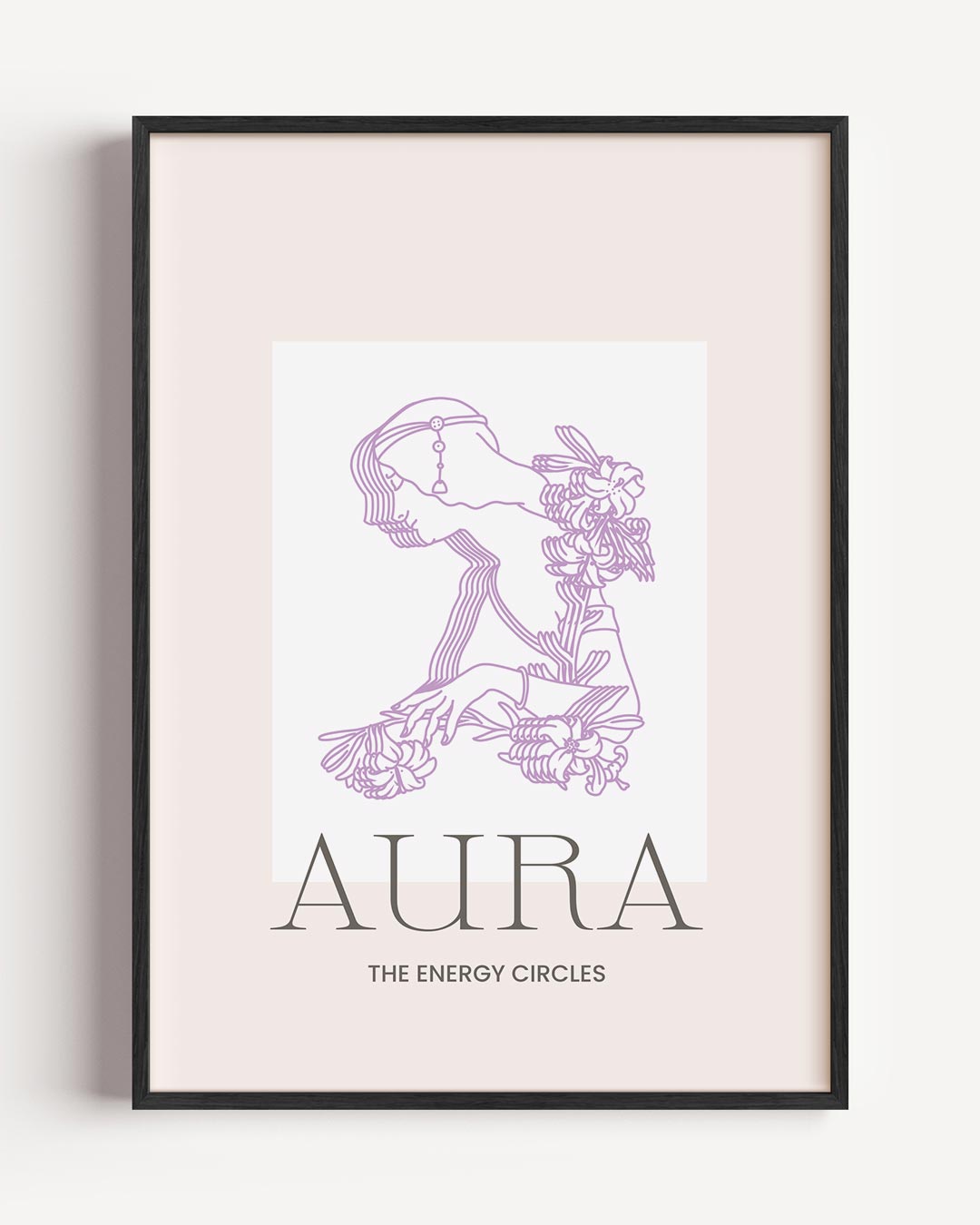 Aura Energy Circles – mindfulness portret poster als wanddecoratie