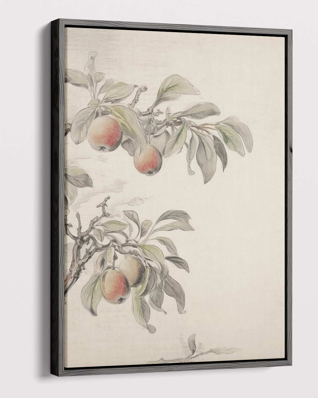 Subtiele Appeltak Illustratie – canvas wanddecoratie in portret formaat