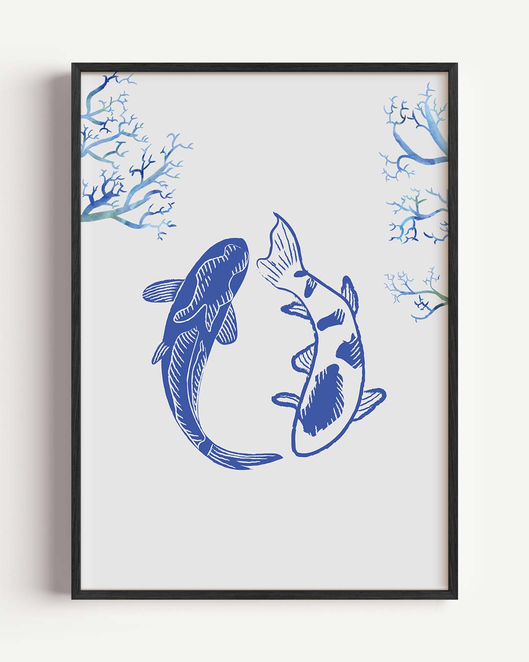 Sereen Koi Koppel – zomer portret poster als wanddecoratie