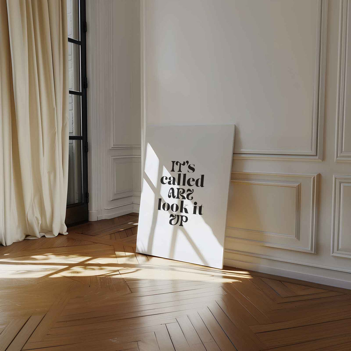 Kunstzinnige Typografie Poster – staand kunstwerk voor modern interieur