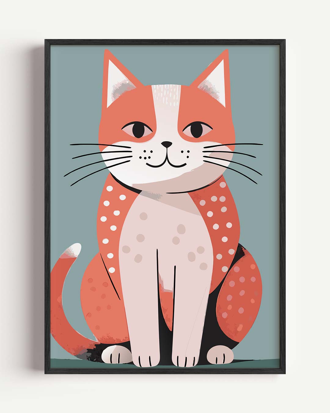 Vrolijke Kattenposter – kids portret poster als wanddecoratie