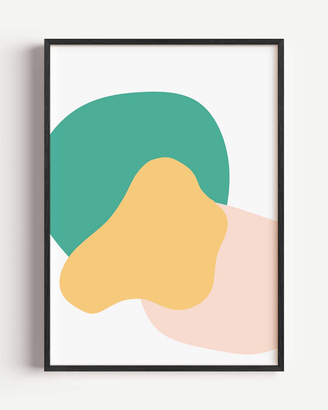 Vrolijke Abstracte Kunstposter – kleurrijke abstracte portret poster als wanddecoratie