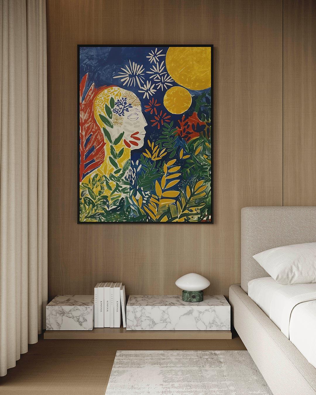 Kleurrijke natuurelementen – kunstwerk op canvas, dibond of plexiglas