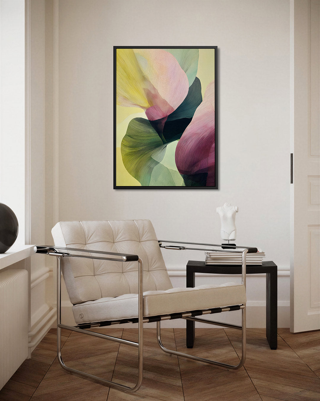 Vloeiende kleurencompositie – staand wanddecoratie kunstwerk