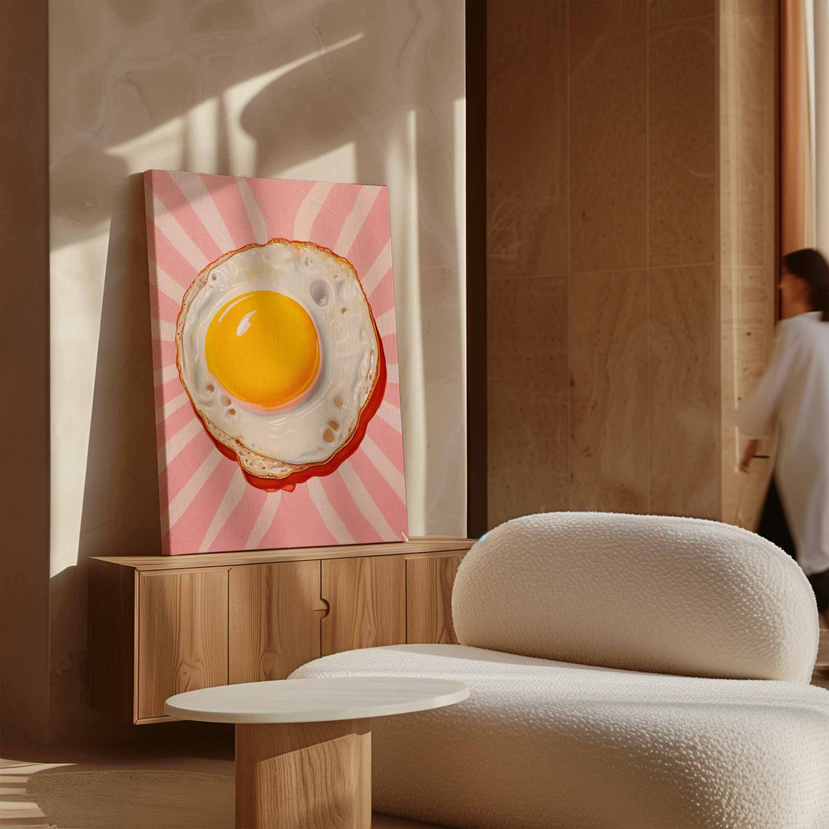 Stralende Spiegelei Boost – dibond kunstwerk als wanddecoratie