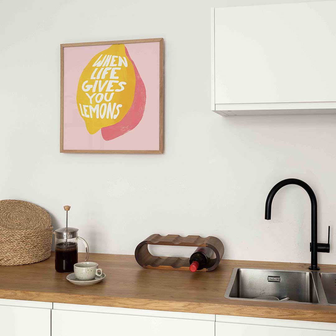 When life gives you lemons – keukenposter in vierkant formaat