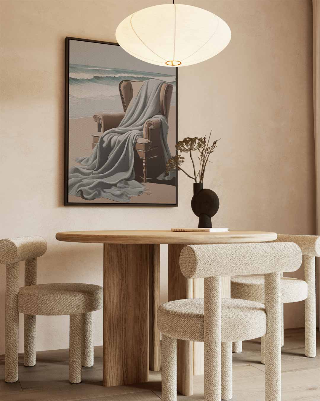 Strandstoel met Zilte Bries – staand kunstwerk voor modern interieur