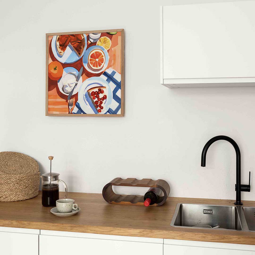 Fruit en taart – keukenposter in vierkant formaat