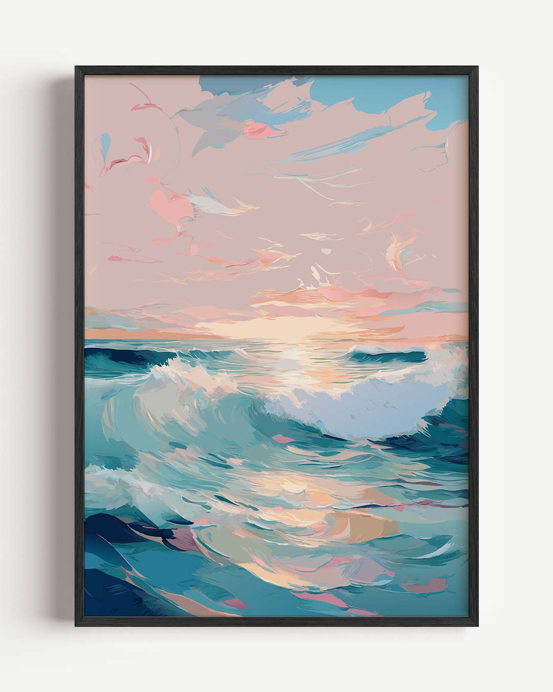Zonsondergang aan Zee – zeedieren portret poster als wanddecoratie