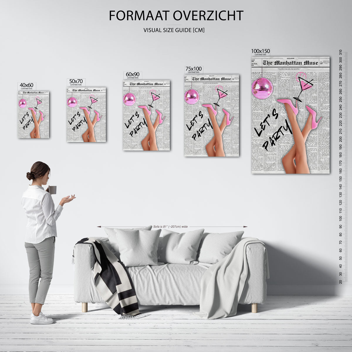 Feestelijke collage – staand wanddecoratie kunstwerk