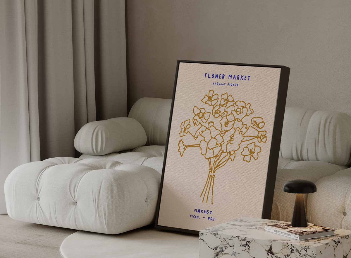 Bloemenmarkt Illustratie – portret kunstwerk als wanddecoratie, afbeelding 13