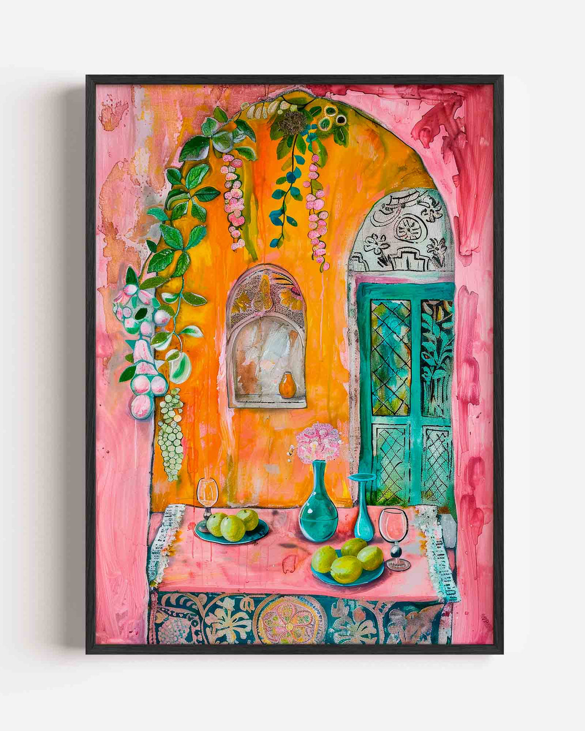 Fruit en bloemen – Kunst & Design poster als staande wanddecoratie