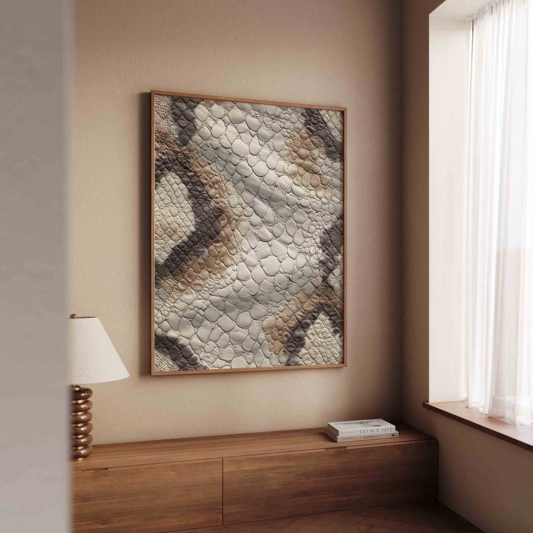 Reptieltextuur – safari wandkunst als portret poster