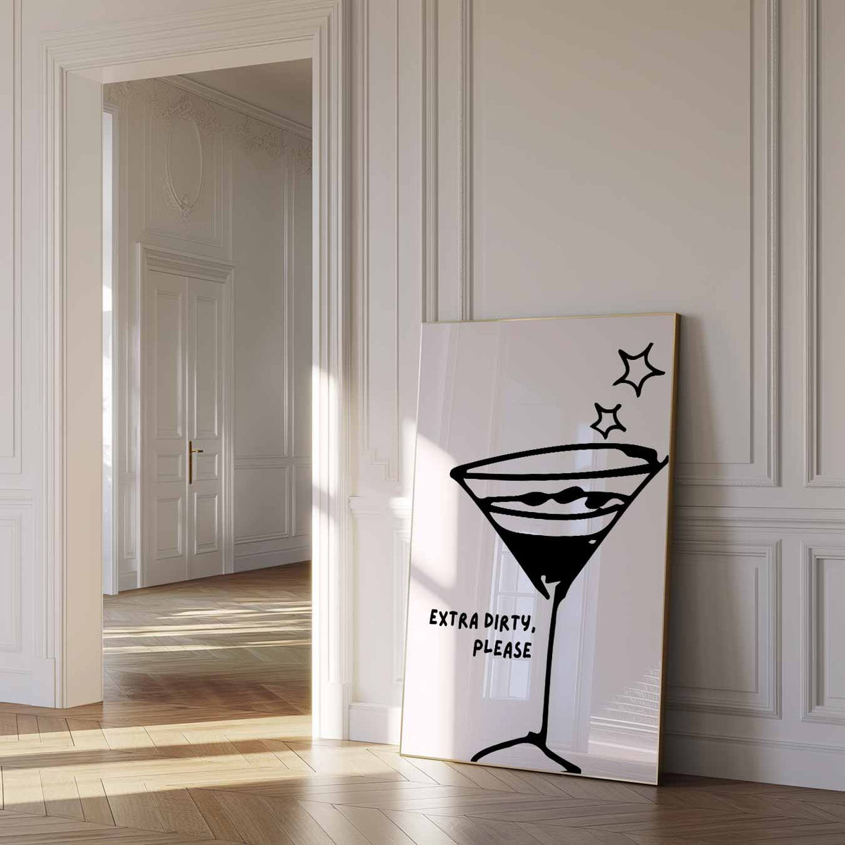 Extra Dirty Martini – zomer poster als frisse staande wanddecoratie