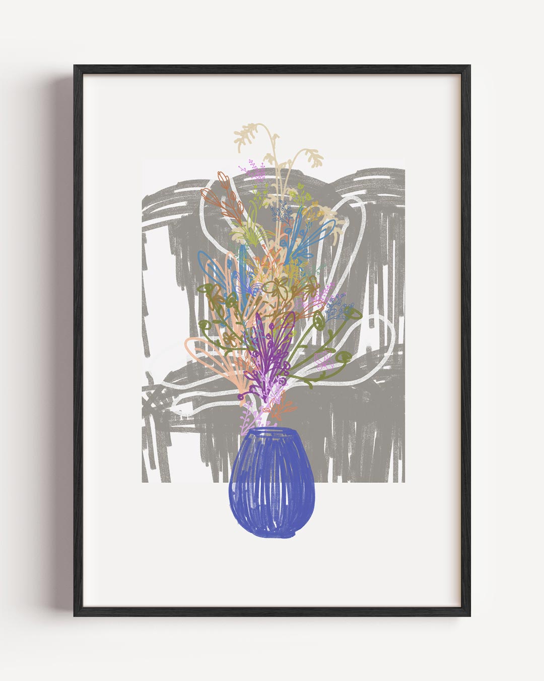 Elegante Bloemenvazen – bloemen portret poster als wanddecoratie