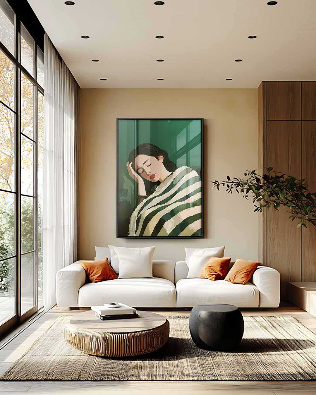 Slaapende Schoonheid – staand kunstwerk voor modern interieur