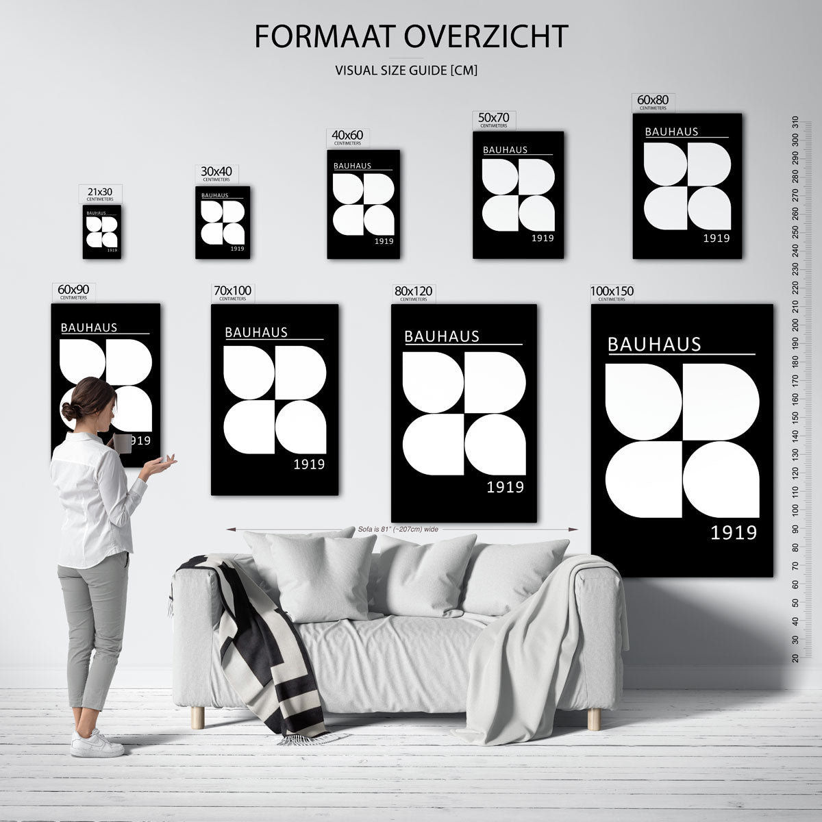 – geometrische poster in Bauhaus-stijl van WallArtistic