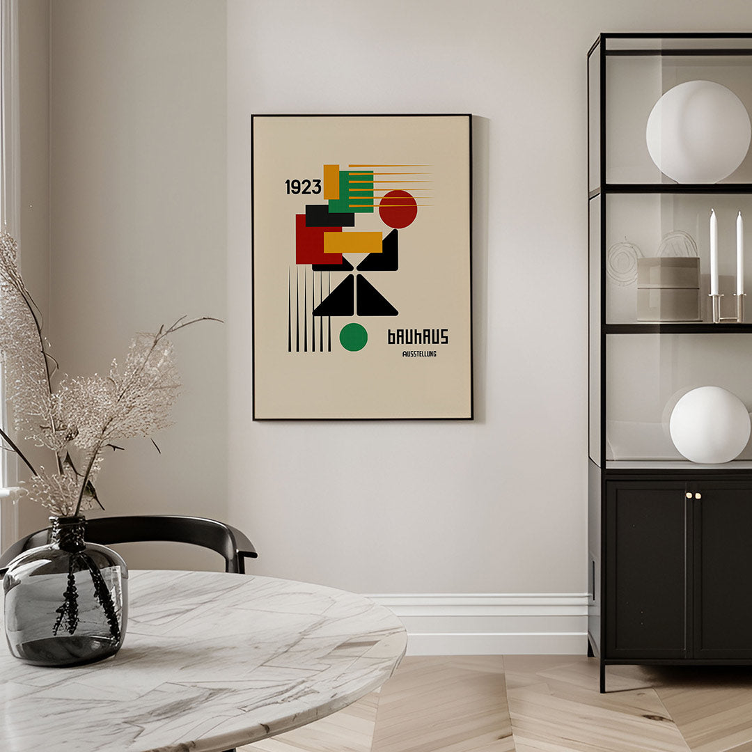 Vorm en kleur – geometrische Bauhaus poster in staand formaat