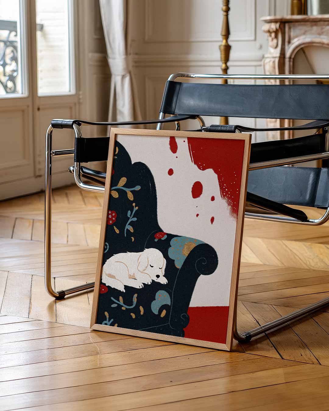 Schattige Slaapplek – staande muurposter met zomerse uitstraling