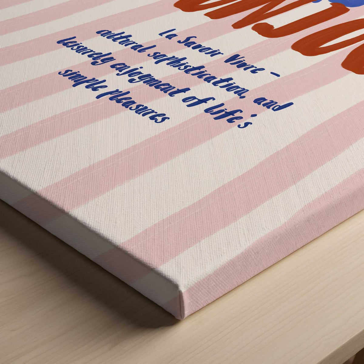 Bonjour Bonheur – canvas kunstwerk als wanddecoratie