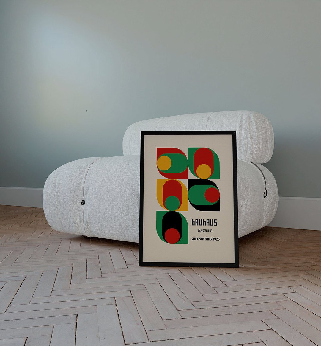 Vorm en kleur – staande Bauhaus poster voor aan de muur