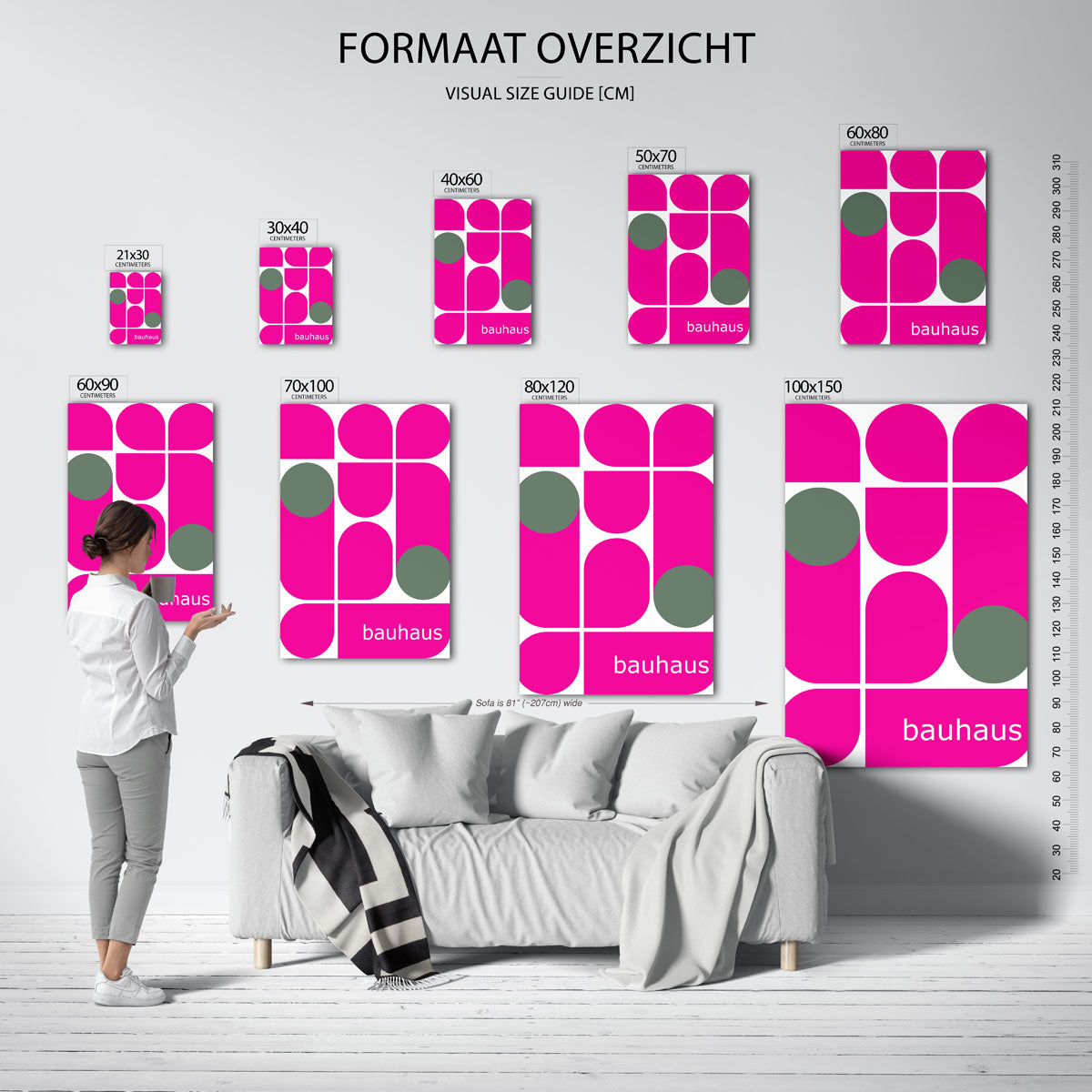 – geometrische poster in Bauhaus-stijl van WallArtistic