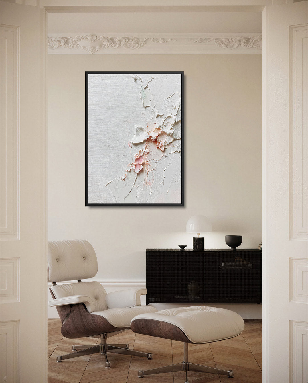 Textuur en pastel – staand wanddecoratie kunstwerk