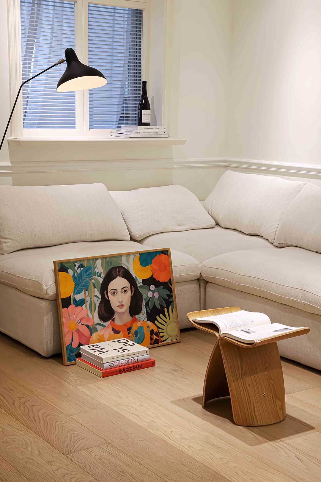 Vrouw met bloemen – vrouwelijke portretkunst als landscape poster