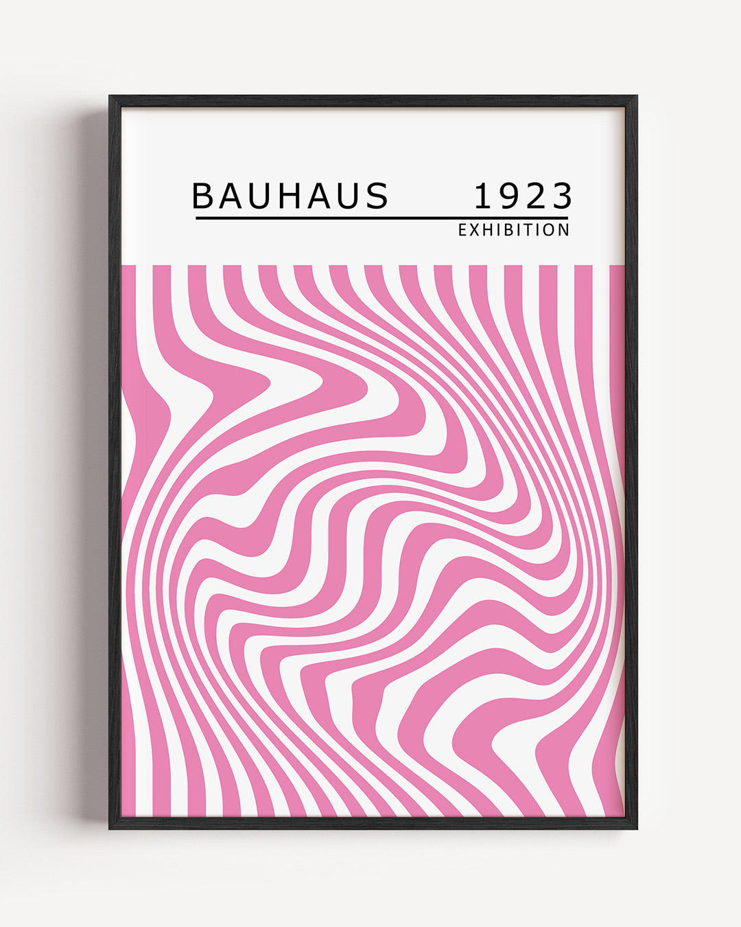 Golvend lijnenspel – staande Bauhaus poster als wanddecoratie