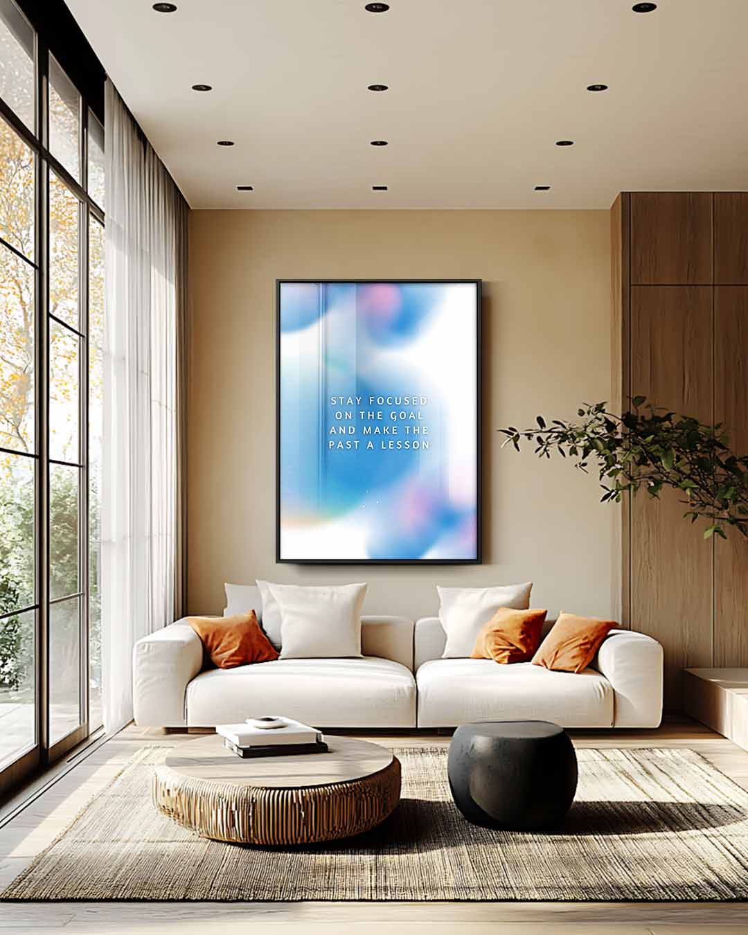 Stay Focused on the Goal – canvas wanddecoratie in portret formaat