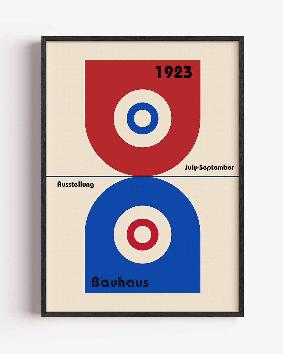 Vorm en balans – staande Bauhaus poster als wanddecoratie